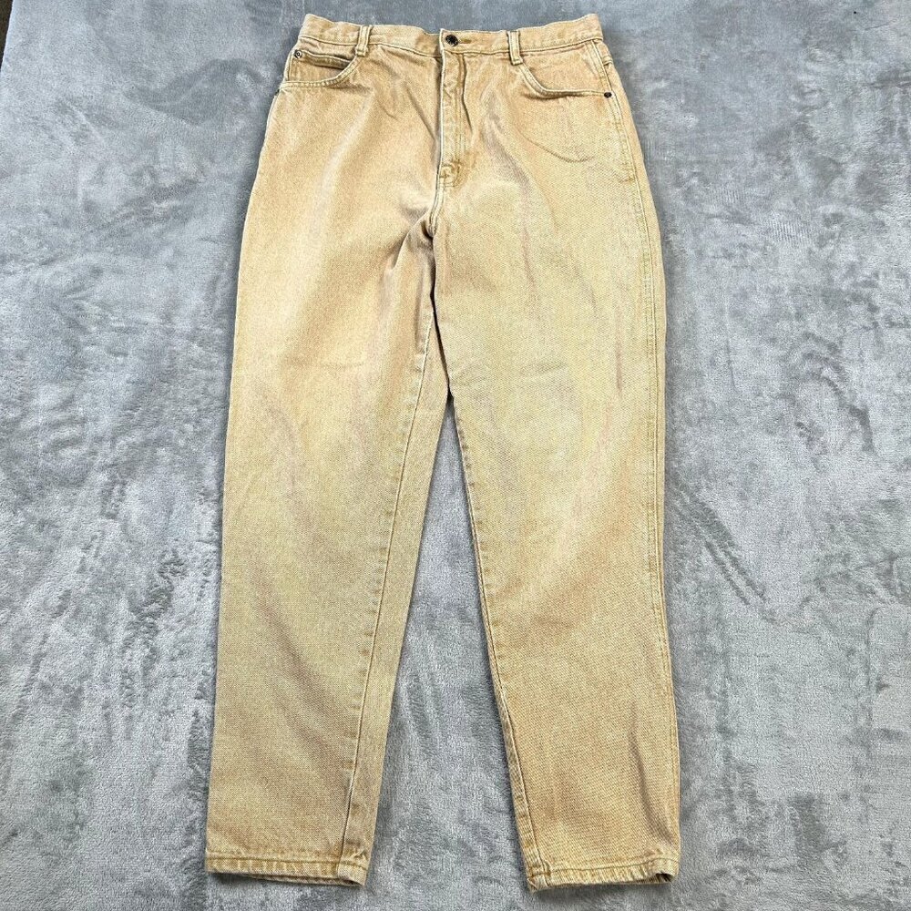 Vintage 80's Forenza Mom Jeans Size 16 High Waisted Camel Acid Wash Unique